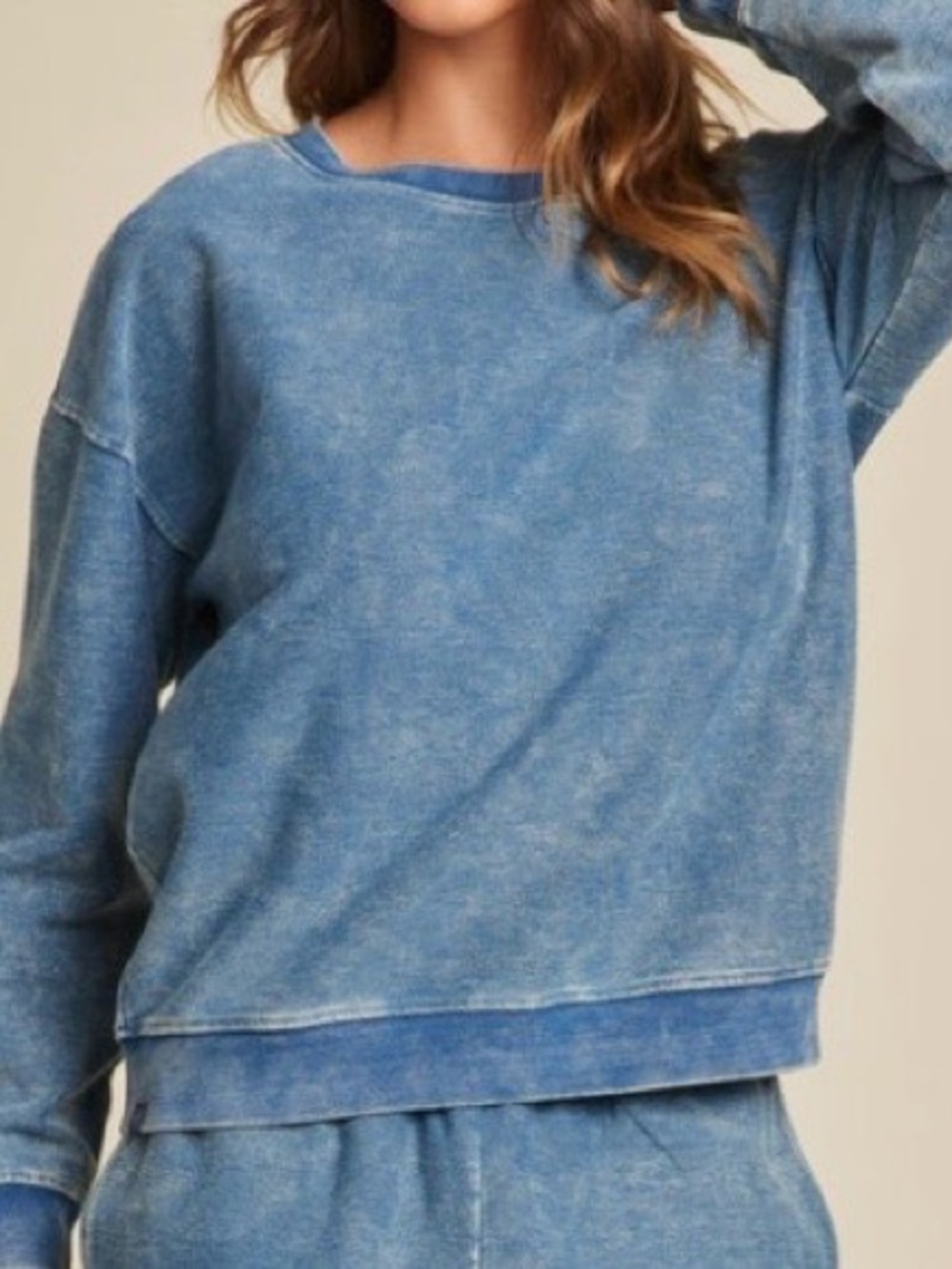 Barefoot Dreams Indigo Light Wash Knit Pullover